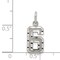 Sterling Silver Small #6 Charm Number Pendant Jewelry 20mm x 7mm